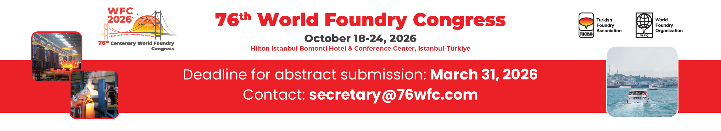 76th World Foundry Congress - Istanbul 2026 - TÜDÖKSAD